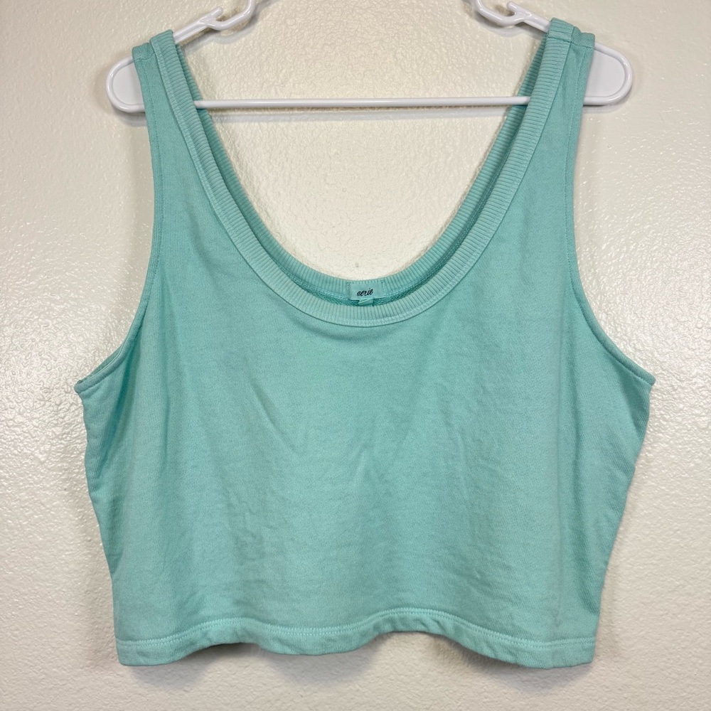 Aerie Blue/Teal Crop Top Size L